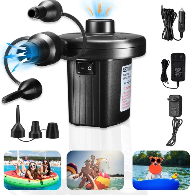 Air pump Electric Inflatable Pump Mini Air Cushion Portable Camping Pump Rapid Filling Mattress Swimming Pool Air Filling Blower Injector