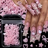 100Pcs Pearl Pink Bowknot Heart Shaped Mixed Nail Decorations Kawaii Nail Art Charms Star Butterfly DIY Nail Accessories 5