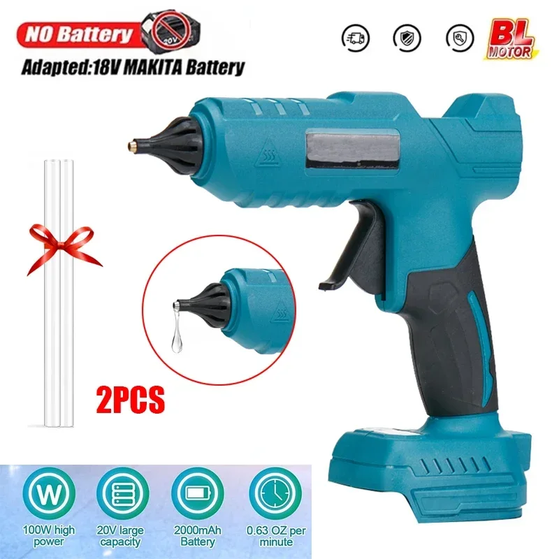For Makita 18V Lithium Battery Cordless Hot Glue Gun Temperature Adjustable Heavy Duty Glue Gun DIY Power Tools (No Battery)