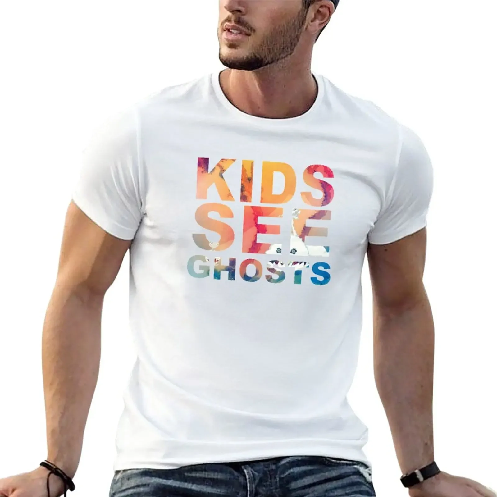 

Kids See Ghosts T-Shirt plain animal prinfor boys new edition mens graphic t-shirts