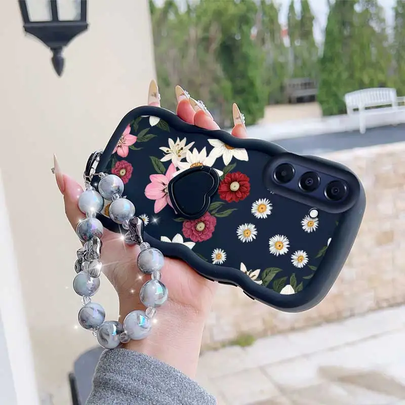 Fragrant Flower Phone Case Set with Lanyard & Stand (3-Piece)