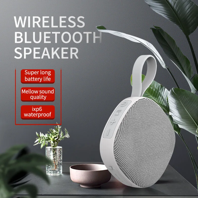 

Portable Mini Fabric Speaker Bluetooth Magnetic suction base Sound Box Outdoor IPX6 Waterproof Subwoofer Support Tf Card Calls