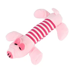 Durable Squeaky Chew Toy for Aggressive Chewers - Pig Elephant Design (Pink Pig)