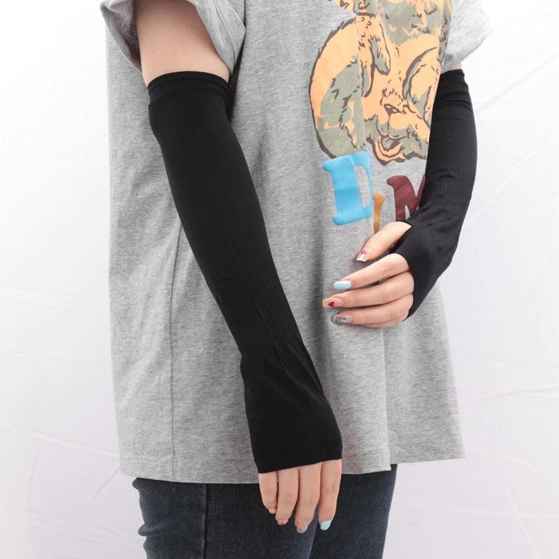 Women Sun Protective Sleeves Long Gloves Breathable Quick Dry Men Running Sun UV Protection Long Arm Cover Cycling Arm Sleeves