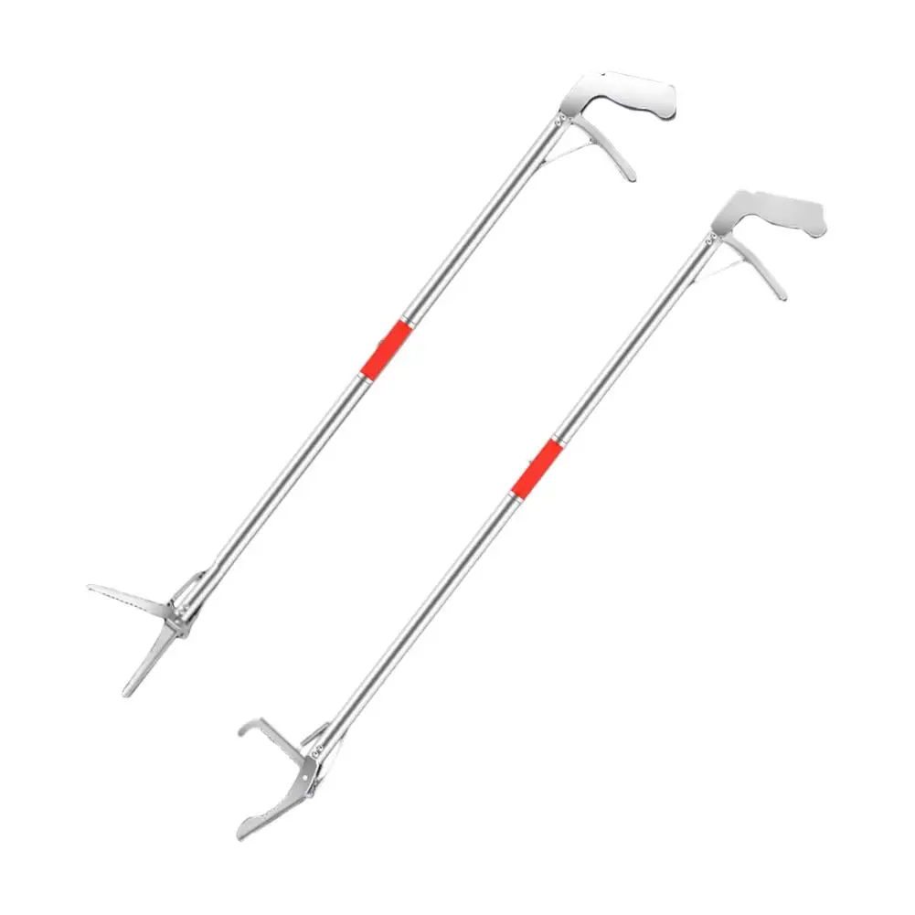 

1.2M/1.5M Foldable Fishing Catcher Tongs Multipurpose Stainless Steel Wide Jaw Reptile Grabber Stick Tools