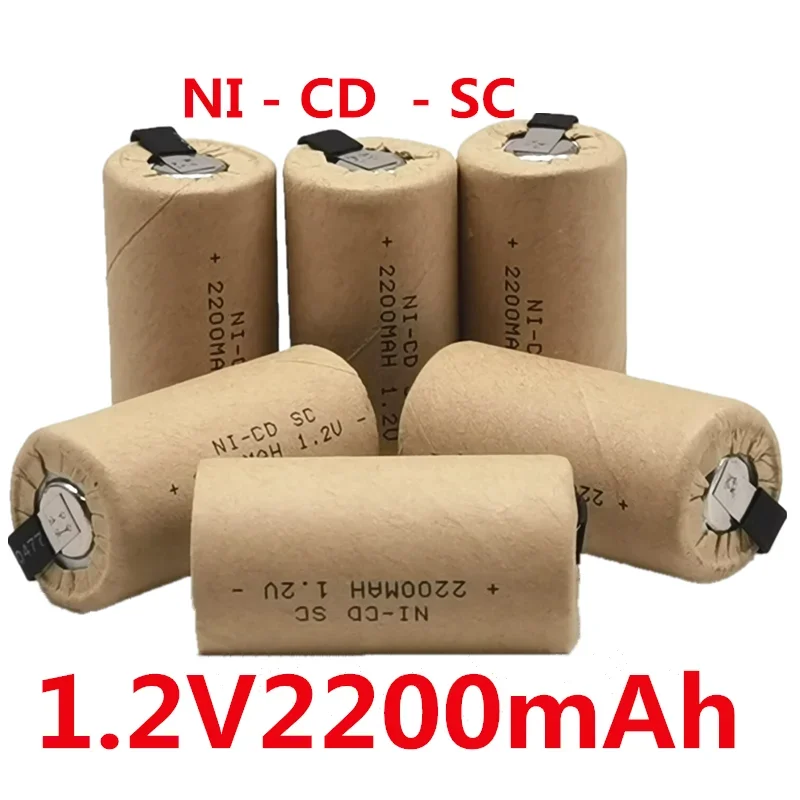 

SC1.2v 2200mah Nicd Batteries Sub C Ni-Cd Rechargeable Battery SC Batteria for Electric Screwdrivers Drills Power tools