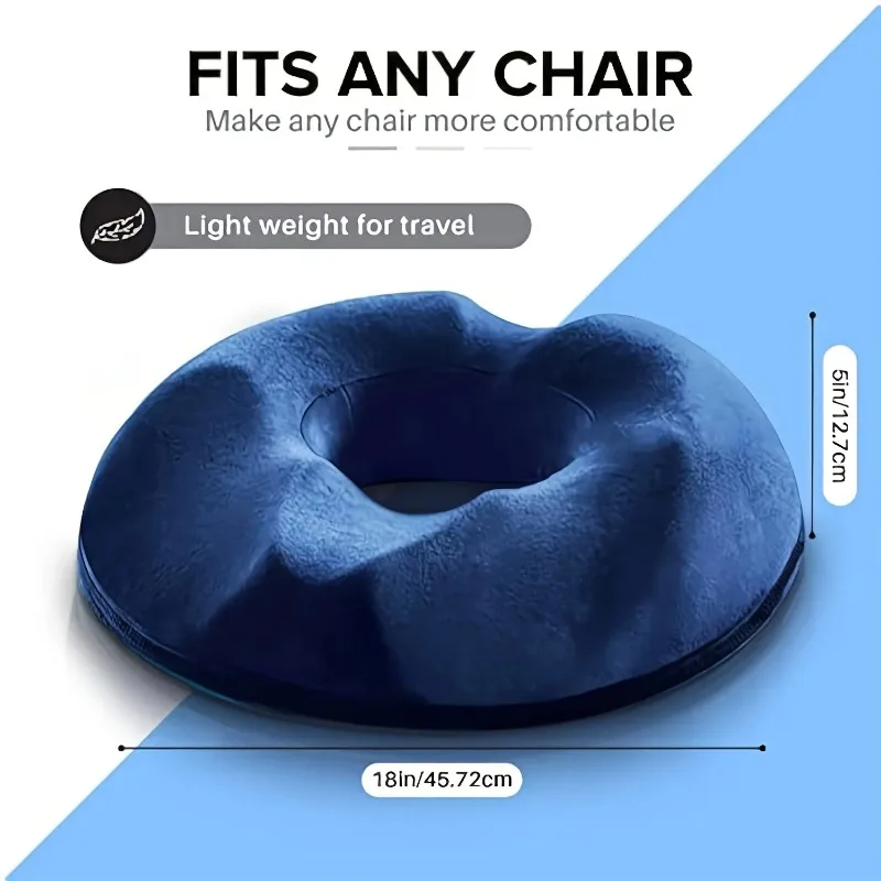 1pc Orthopedic Memory Foam Donut Pillow Coccyx Seat Cushion Hemorrhoid Cushion Tailbone for Pregnant Butt