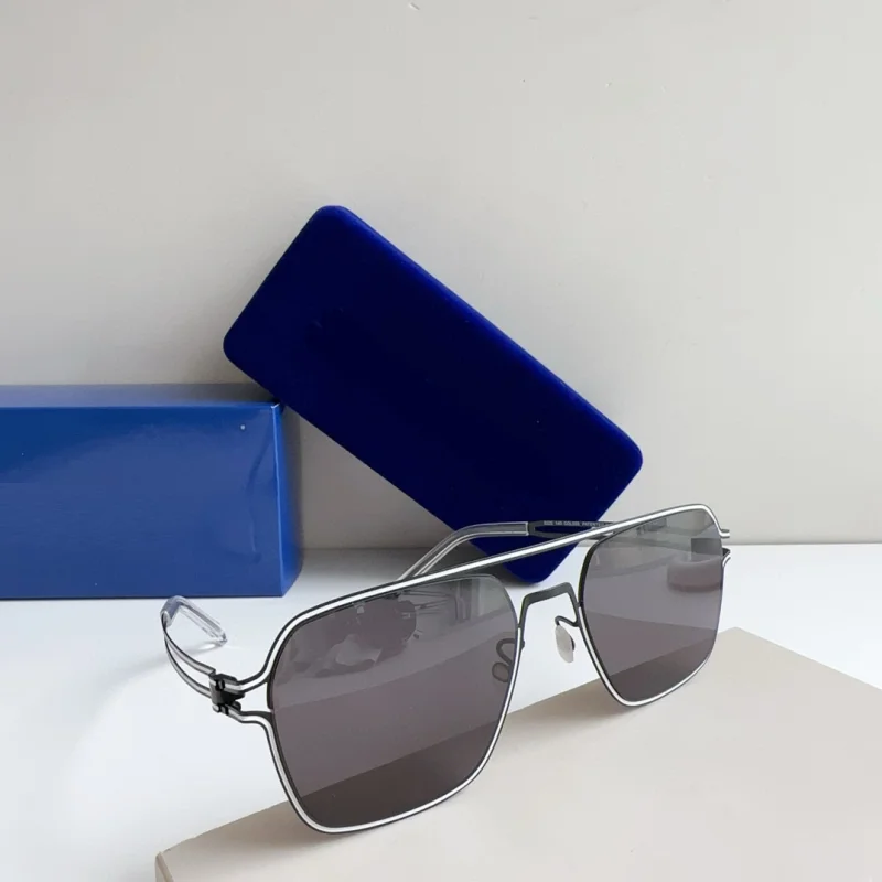 Deutschland Marke Design Schraubenlose Sonnenbrille Titan Ultraleicht Platz Mode Männer Sonnenbrille Große RIKU Gläser Auge Hohe Qualität – Detail 13