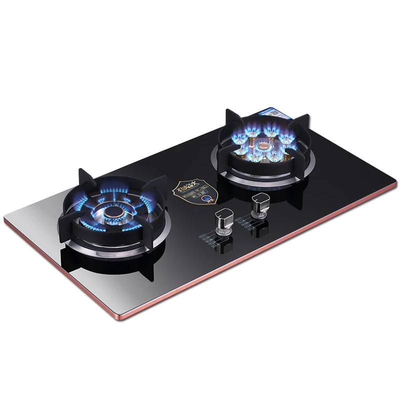 A11 Gas Stove Embedded Dual-Purpose Gas Stove Double-Hole Furnace Natural Gas Liquefied Gas Household Tempered Glass Panel 3