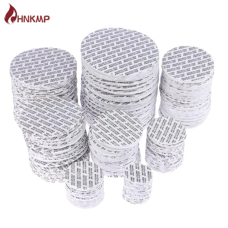 자체 접착 폼 압력 민감성 도장 캡 라이닝, 탬퍼 방지 씰 라이너, 화장품 항아리 병 포트, 20mm-82mm, 200 개