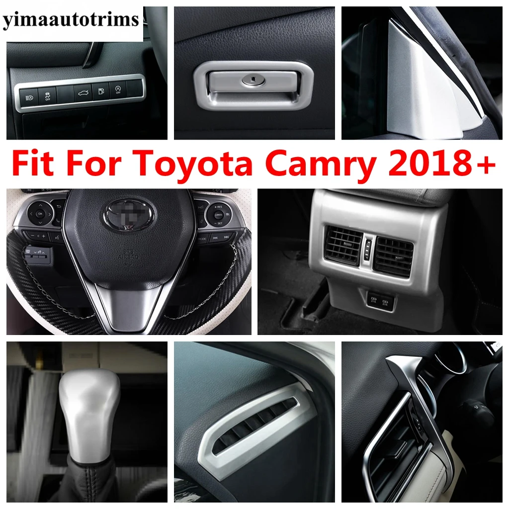 

Head Light / Glove Box / Pillar A Frame / Steering Wheel / Shift Gear Knob Cover Trim Accessories For Toyota Camry 2018 - 2023