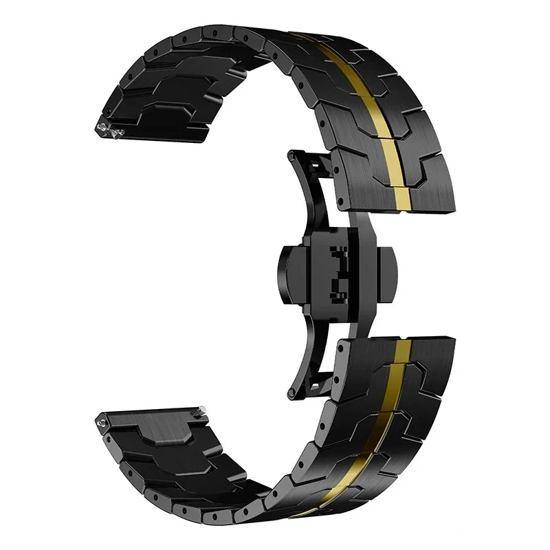 22mm Stainless Steel Metal Watch Strap Bracelet