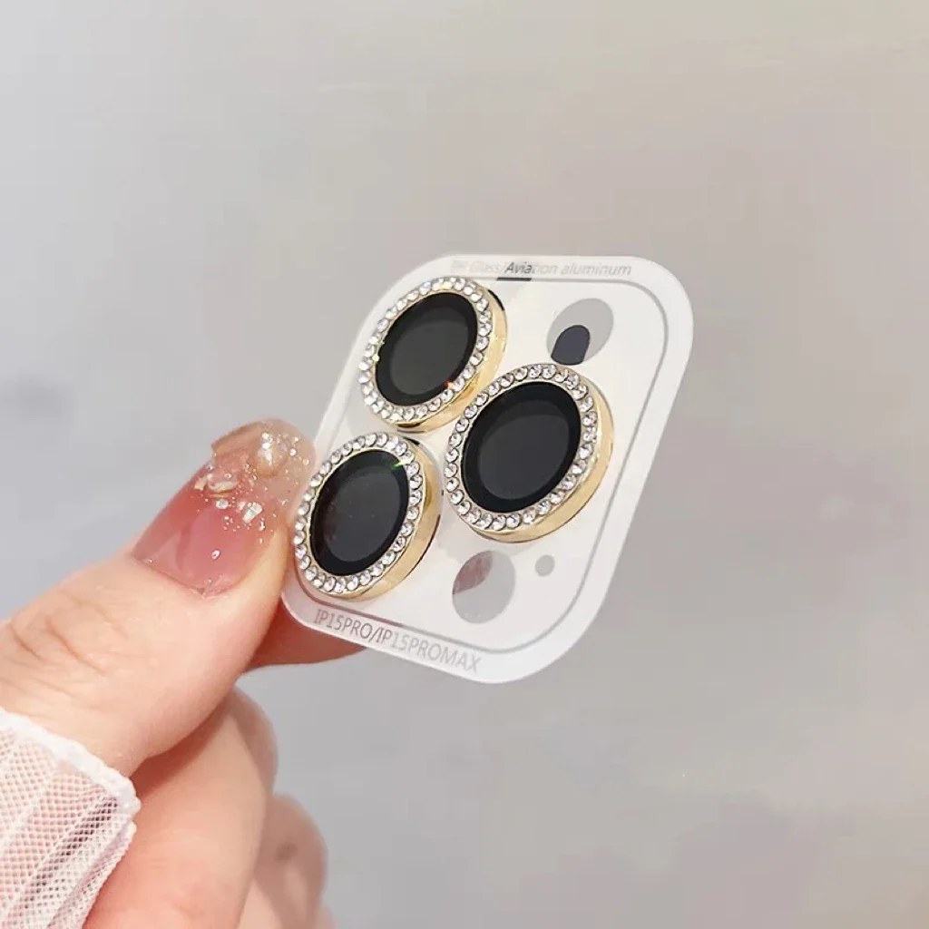 Protezione per obiettivo fotocamera in metallo per iPhone 15 Pro Max
