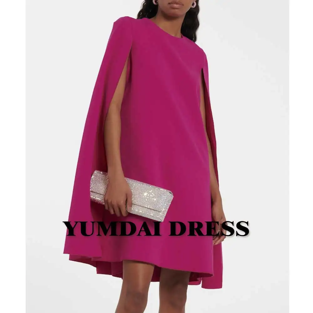 

YUMDI Purple Sleeveless Shawl Evening Dress Special Occasion Formal Dress Wedding Party Short Dress Luxury Evening Gown 2023