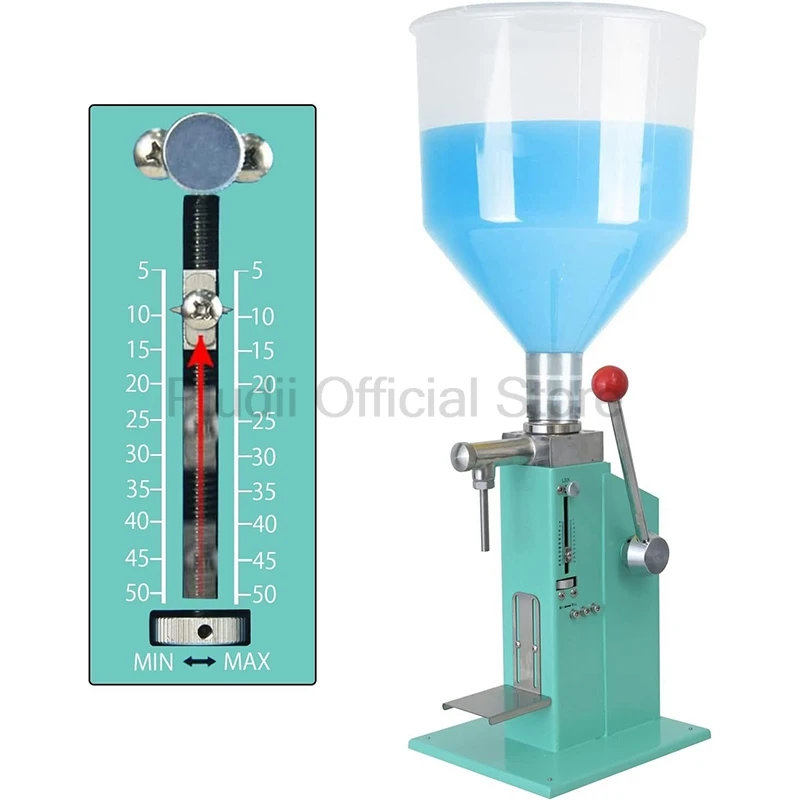 5-50ml Manual Paste Liquid Filling Machine A03 Pro Commercial Dispenser Filler Adjustable Oil Honey Bottle Filling Machine