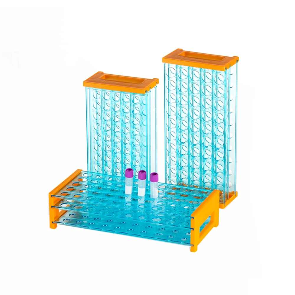 

1pcs Plastic Assembled 50holes 13mm 16mm 18mm Centrifuge Tube Rack 3-layers Test Tube Stander Collect Blood Vessels Holder