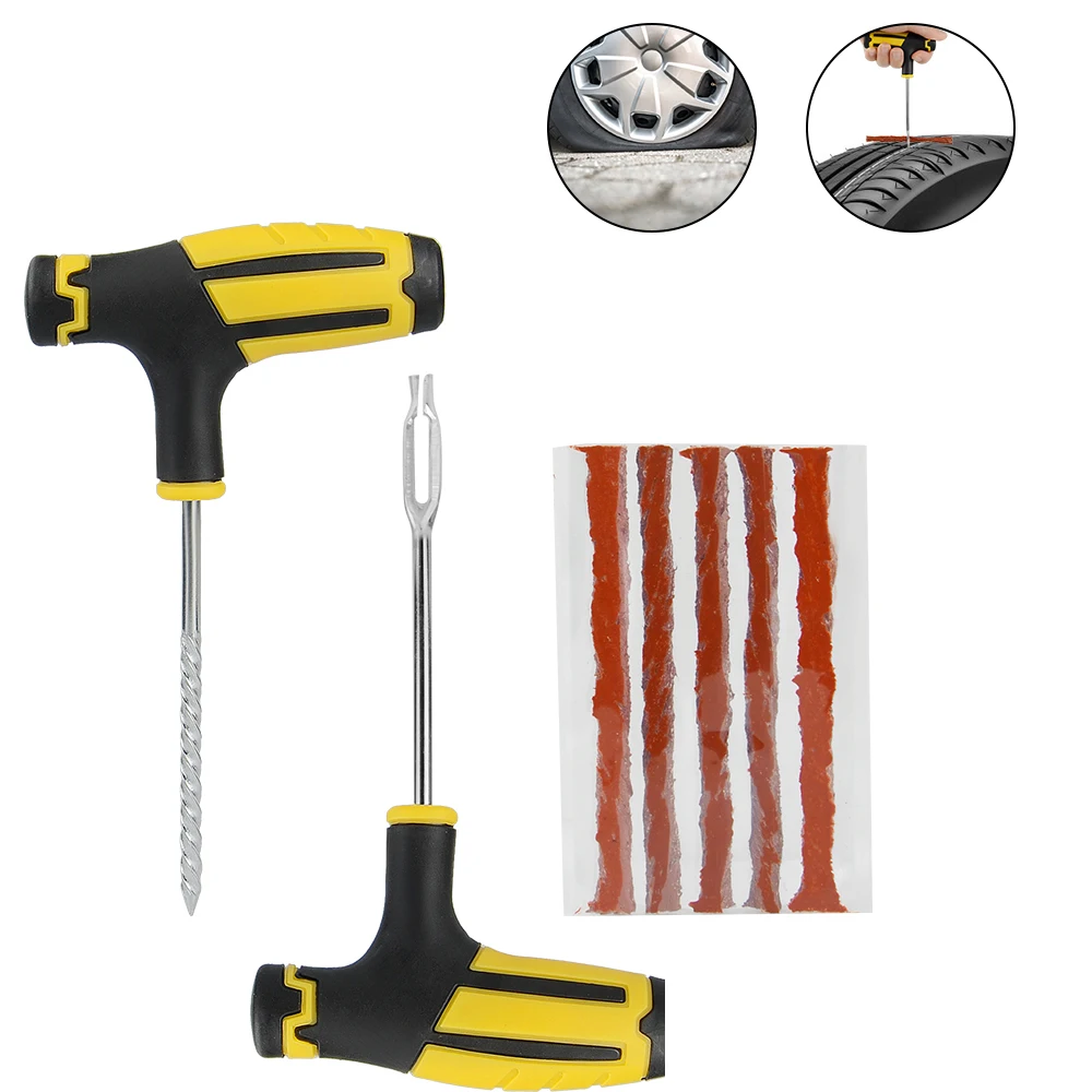 Car Tire Repair Tools Kit Rubber Strips Tubeless Tyre Puncture Studding Plug Set for Truck Motorcycle tire repair kit