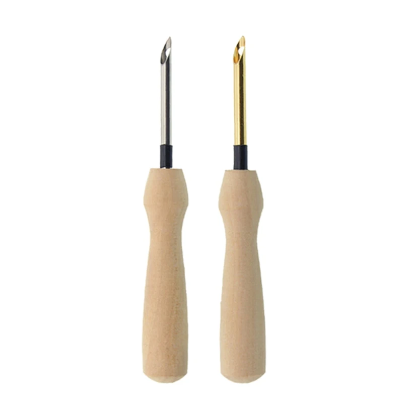 3.5mm/5mm Knitting Embroidery Pen Weaving Felting Craft Punch Needle  Threader Wooden Handle Diy Tool Sewing Accessories Dropship