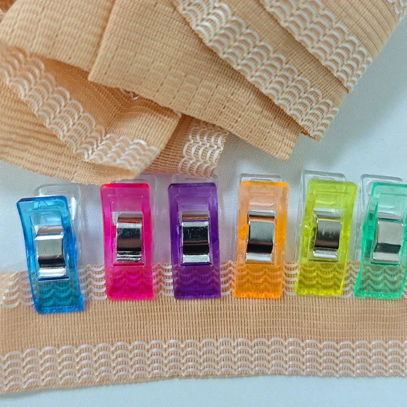 Sewing Clips Colorful Clips Multipurpose Plastic Craft Crocheting Knitting Safety Clothing Color Binding Paper 30pcs