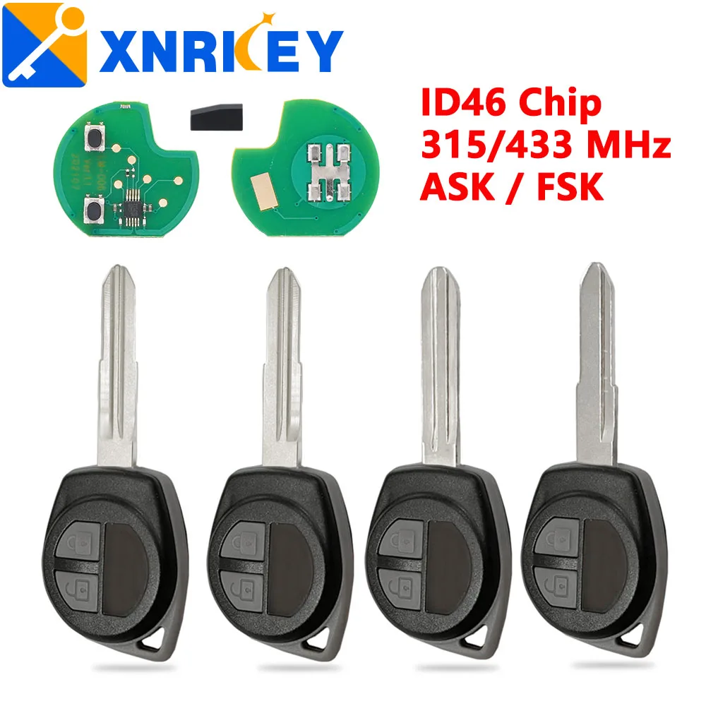 

XNRKEY Remote Smart Car Key ASK/FSK 315/433Mhz ID46 Chip For Suzuki Alto Swift SX4 Grand Vitara Ignis Jimny Splash