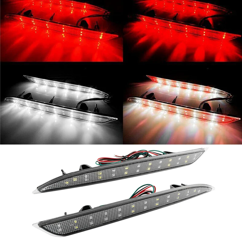 

13262017 1 пара прозрачных отражателей для заднего бампера Vauxhall Astra J 2009-2010 2011 2012 2013 2014 2015 ABS 13262018