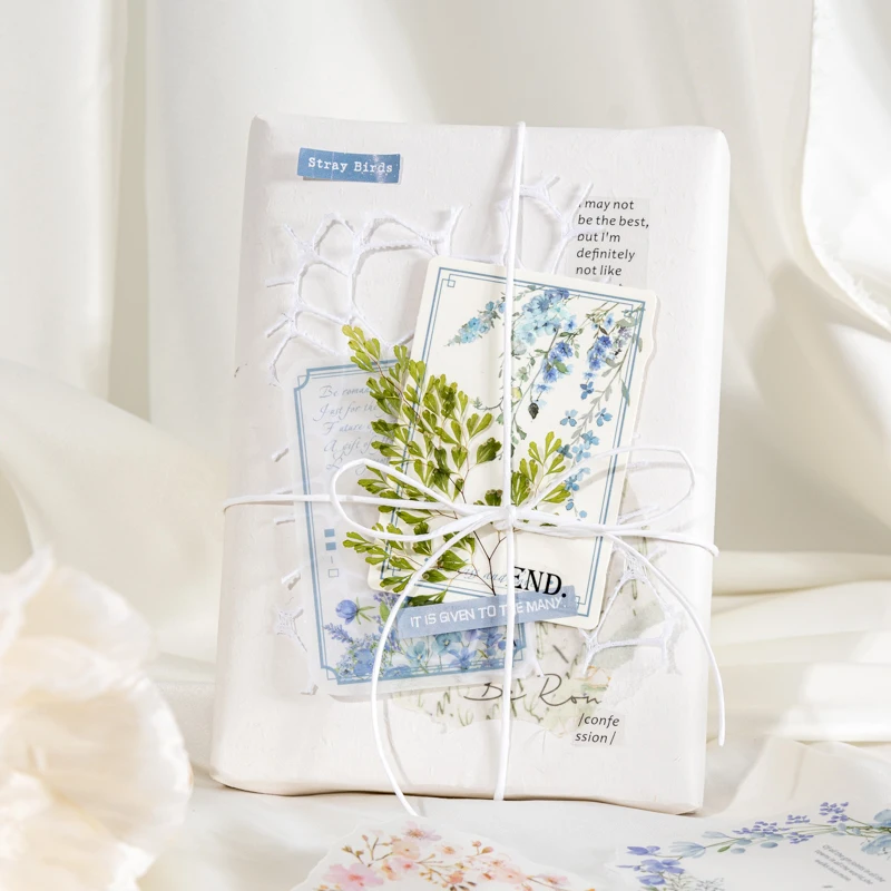 Journal GO 20pcs Flower Dreams Decorative Sticker Floral Border Scrapbooking Material Label Diy Diary Album Planner Card Making 5