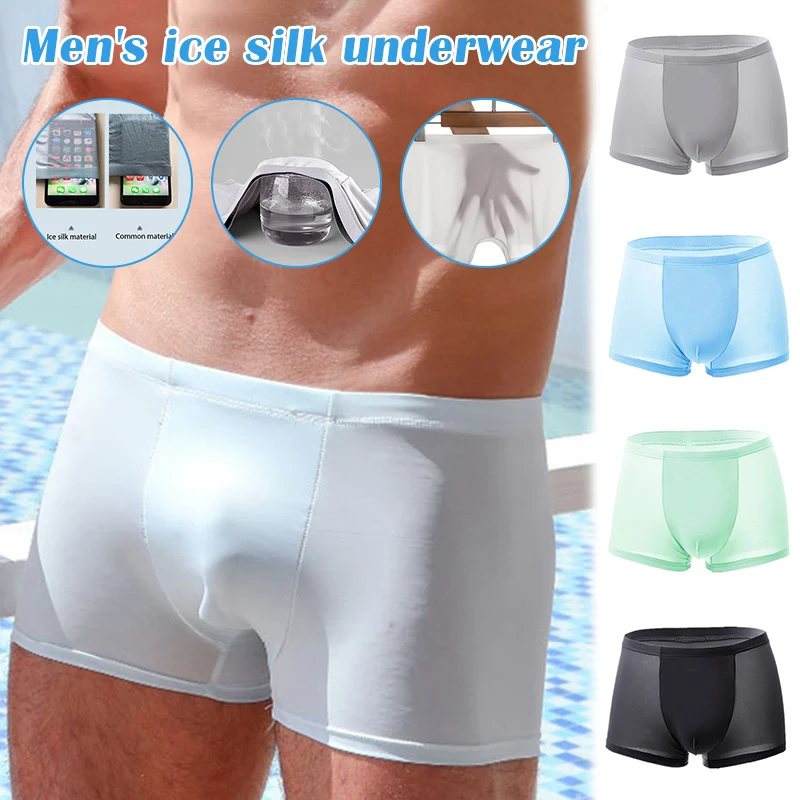 Good Healthy Men Ice Silks Breathable Underwear Seamless Quick Dry Briefs Shorts Trunks Underpants