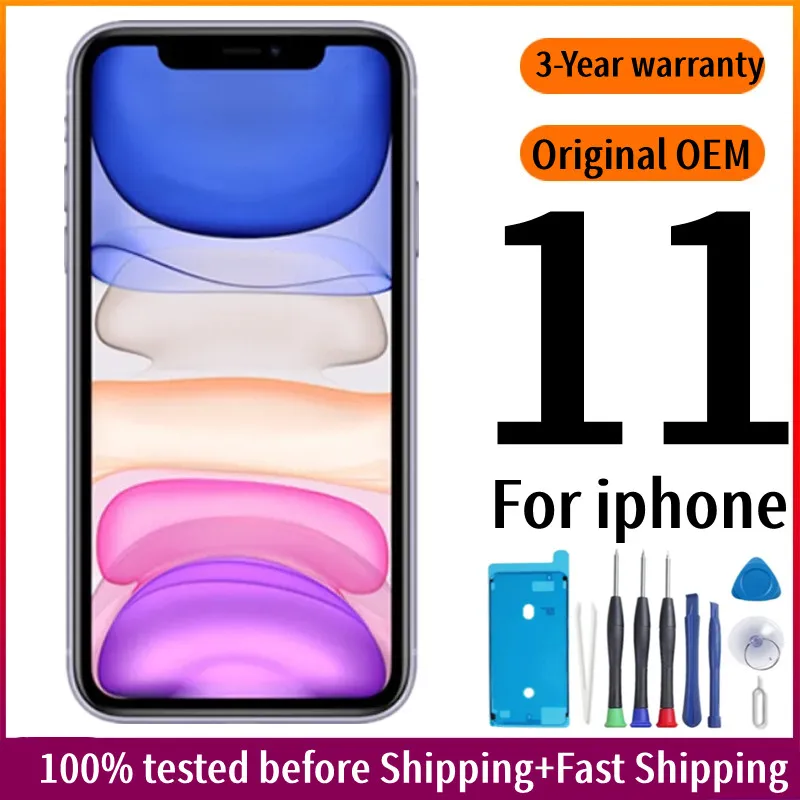 

100% Original OEM Screen Support 3D Touch True Screen Digitizer Assembly for iPhone 11 OLED Replacement Screen Display
