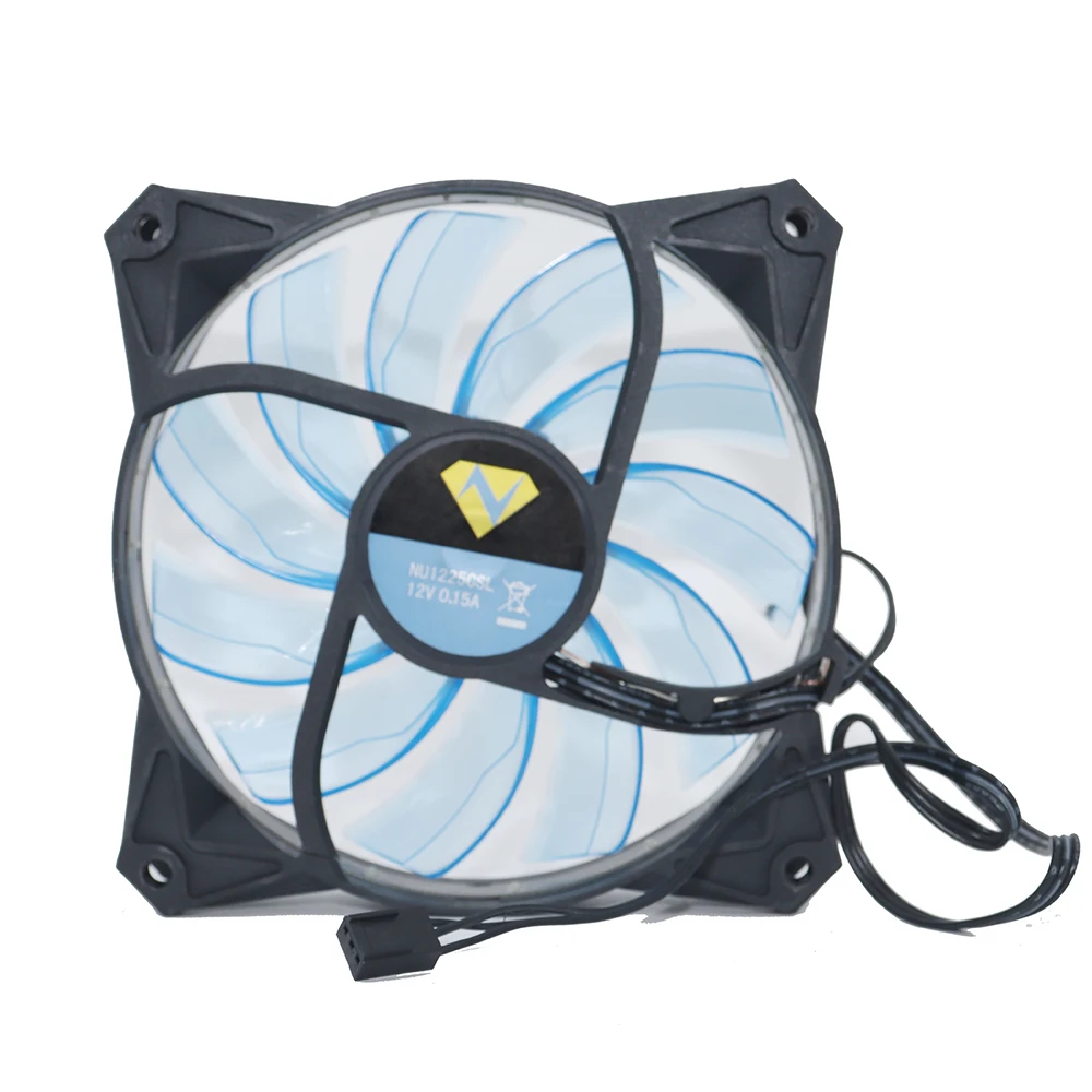 

3PIN NU1225CSL DC 12V 0.15A 12CM 120MM 12025 120*120*25MM mute Cooling fan case fan Blue light fan 1200rpm