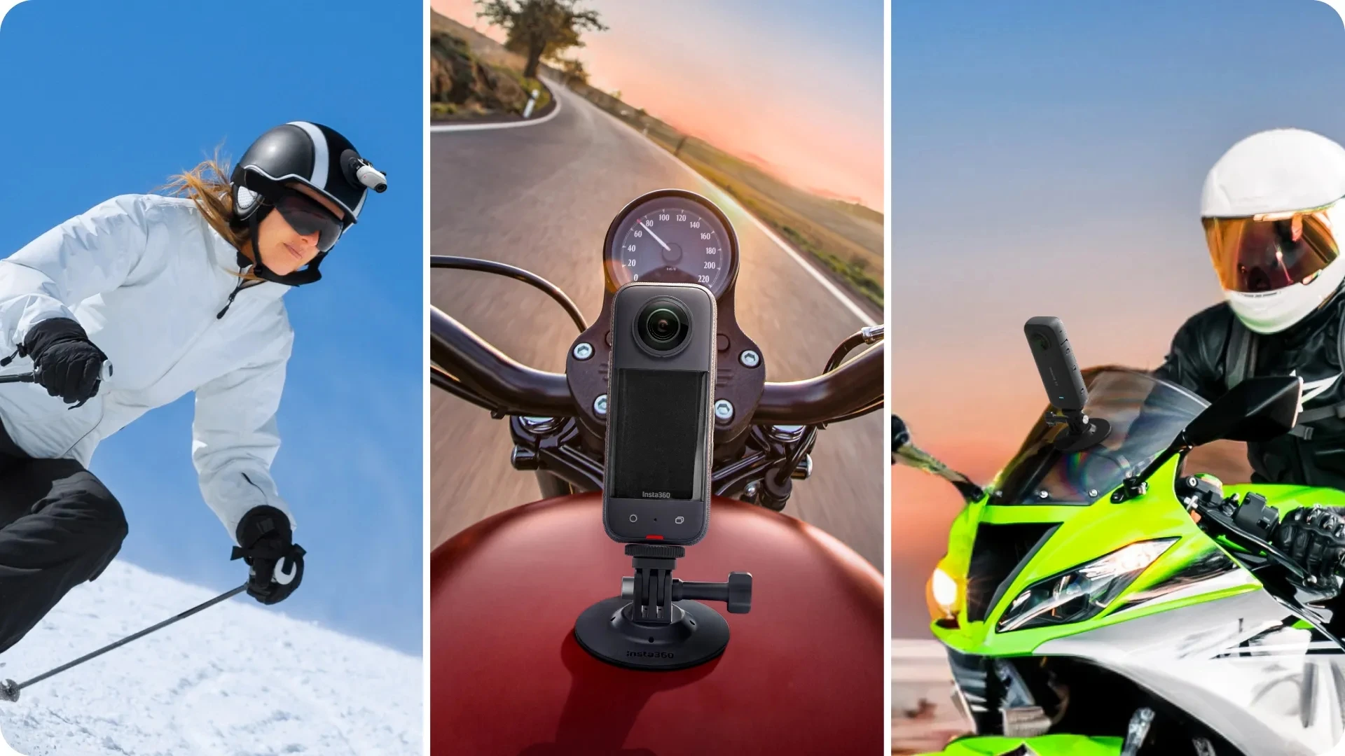 Insta360-Flexible Câmera de Montagem Adesiva, Acessórios Originais,