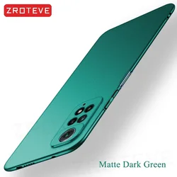 ZROTEVE Slim Frosted Hard PC Protective Phone Cover - Redmi Note 10 Pro (Matte Dark Green)