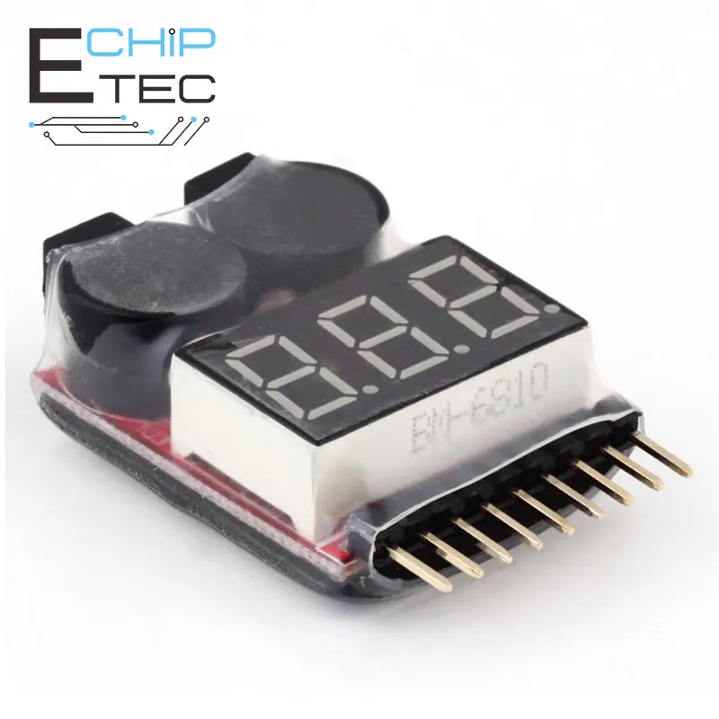 

1PCS/2PCS 1-8S LED Low Voltage Buzzer Alarm Lipo Voltage Indicator Checker Tester