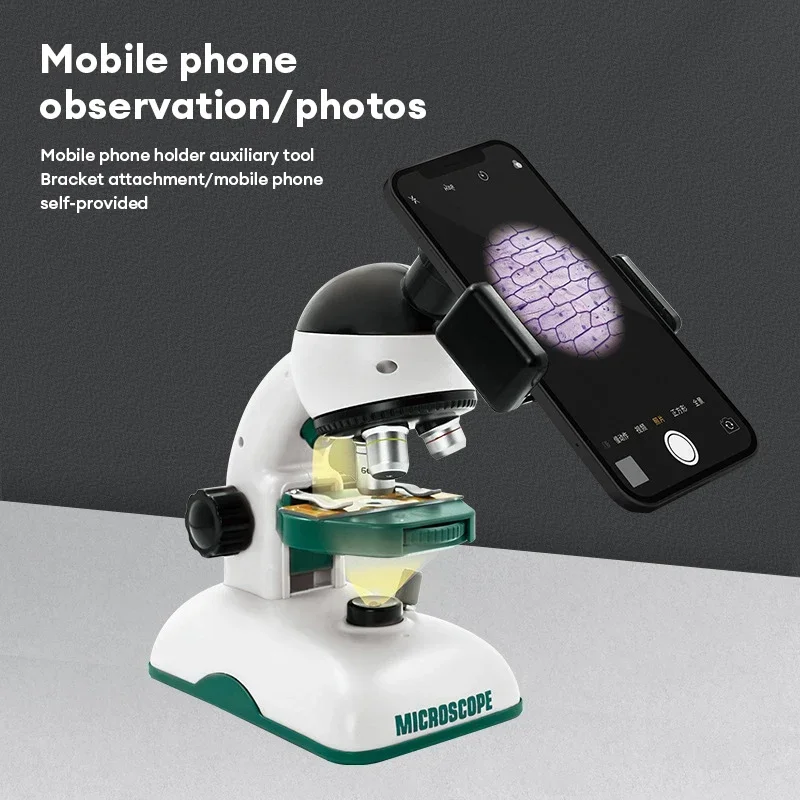 Plastic Kids Science Microscope Toy Kit Educational STEM Gift