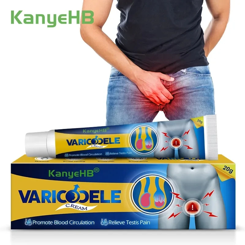 

KanyeHB Genital Scrotum Varicocele Cream Varicose Veins Treatment Angiitis Phlebitis Leg Veins Pain Removal Ointment