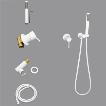 Montaggio a parete bagno doccia rubinetto Douche miscelatore a scomparsa rubinetti con doccetta bagno Spray Conjuntos De Acessory Para Banheiro 1
