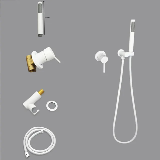 Montaggio a parete bagno doccia rubinetto Douche miscelatore a scomparsa rubinetti con doccetta bagno Spray Conjuntos De Acessory Para Banheiro 1