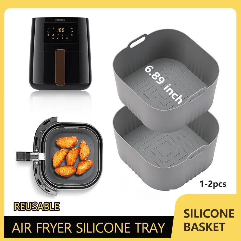 Set Accessori Per Friggitrice Ad Aria 14 Pezzi – Per Philips HD9252/HD9200/HD9255, Stampo In Silicio, Griglie In Acciaio E Spazzole - 4