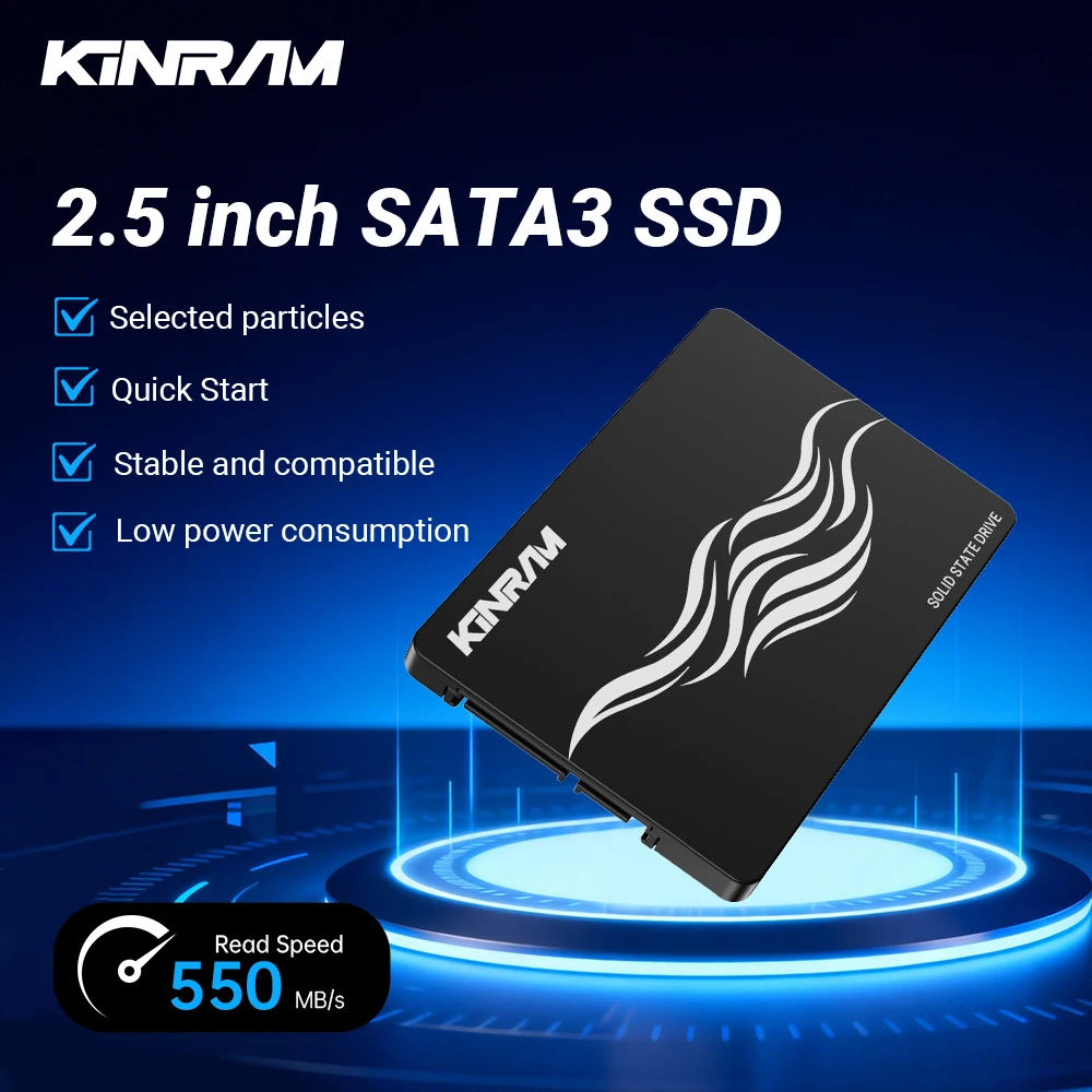 KinRam 2.5 SATA 3 SSD 120GB 128GB 240GB 256GB disque dur 240 256GB SATA3 disque SSD 120 128GB HDD pour ordinateur portable PC de bureau
