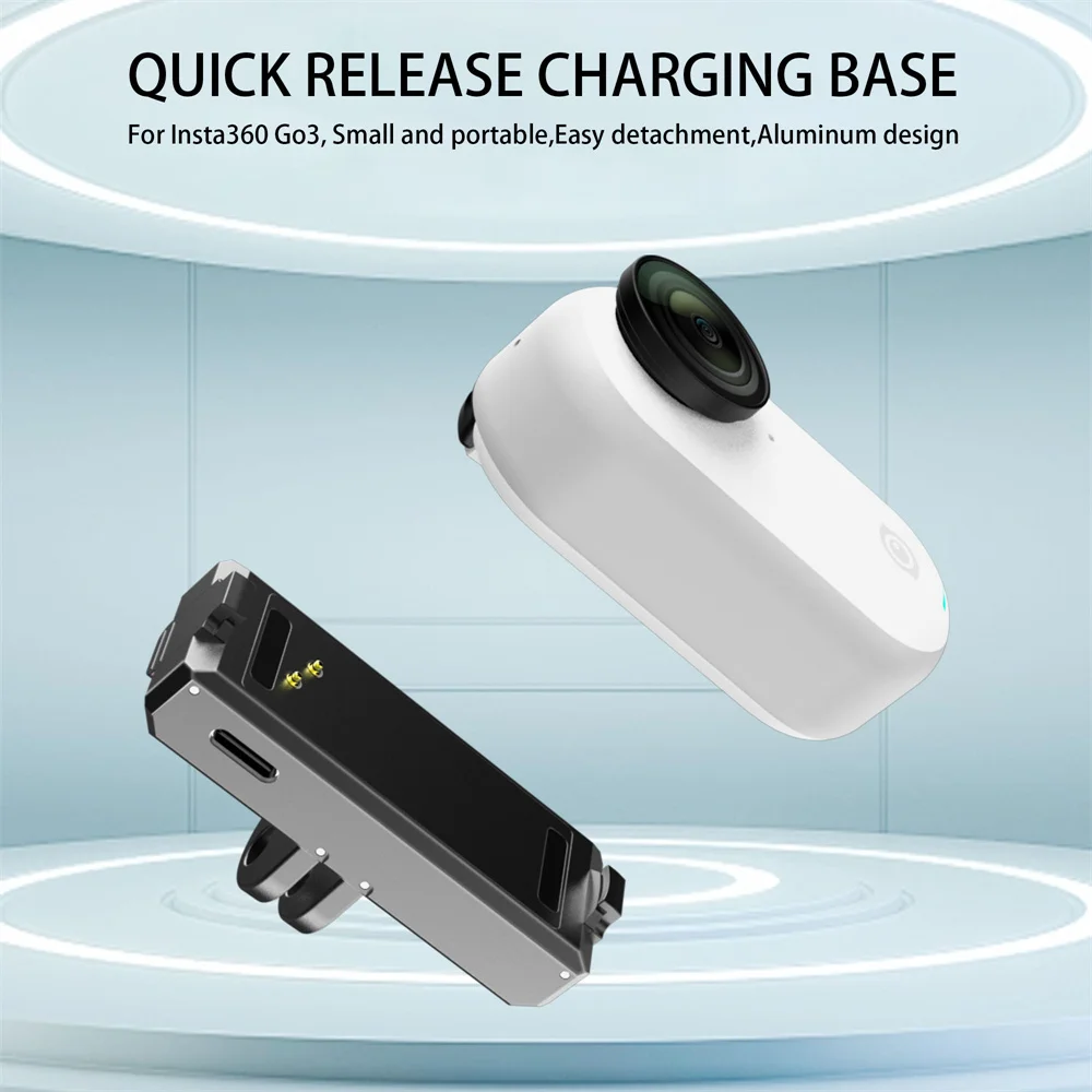 For Insta360 Go 3 Magnetic Quick Release Adapter Portable Mount Bracket Thumb Camera Rechargeable Base Action Camera Accessories