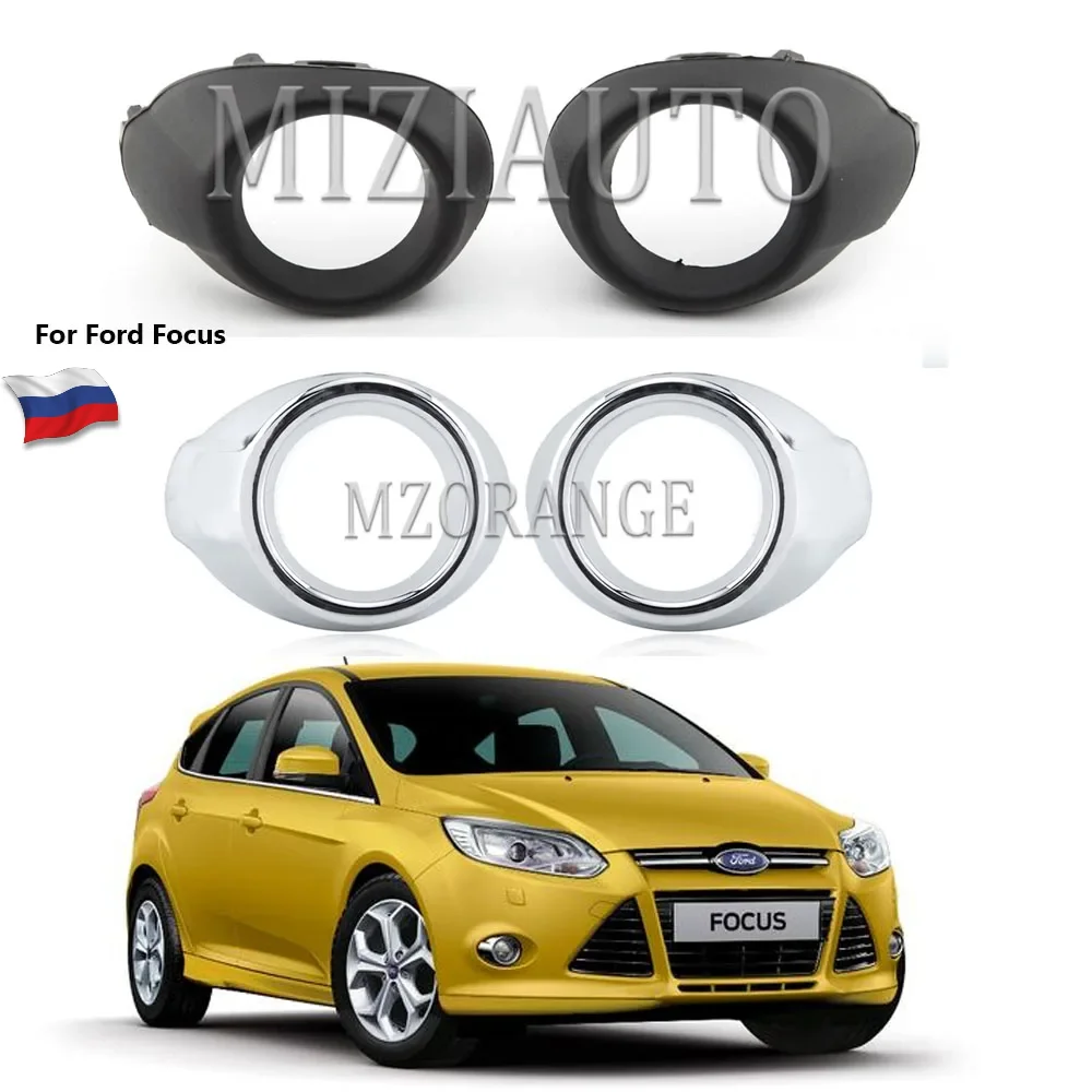 

Fog Lights Lamp Frame Ring Cover Trim For Ford Focus 3 2012 2013 2014 Foglights Covers Grill 2pcs for Cars Auto Accessories