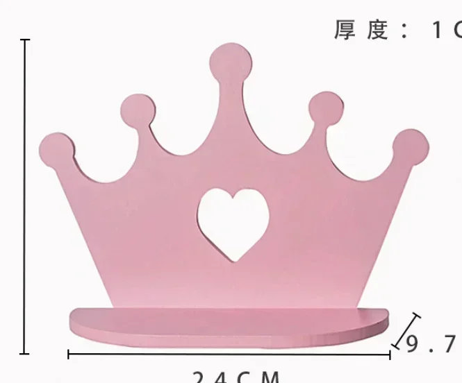 어린이를 위한 현대 벽 선반,  방용 나무 걸이 홀더, 장식 액세서리, 핑크, 30cm