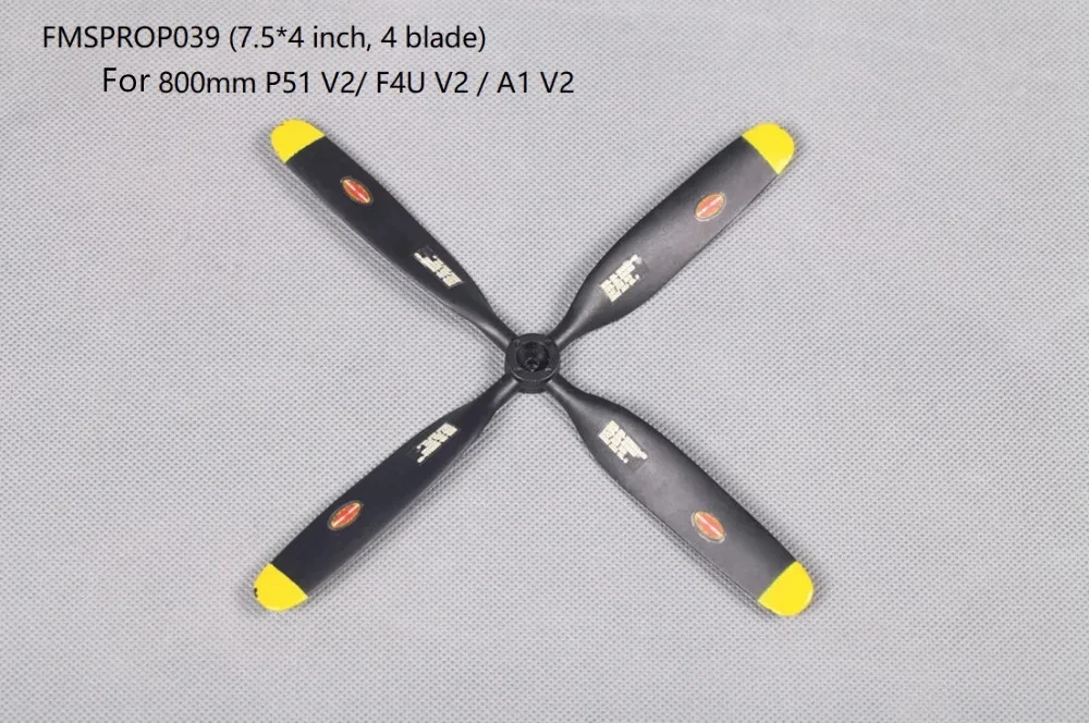 

FMSRC 800 мм Мини P51 P47 F4U A1 V2 пропеллер 7,5*4 4 лезвия FMSPROP039 фотосессия модель аксессуары