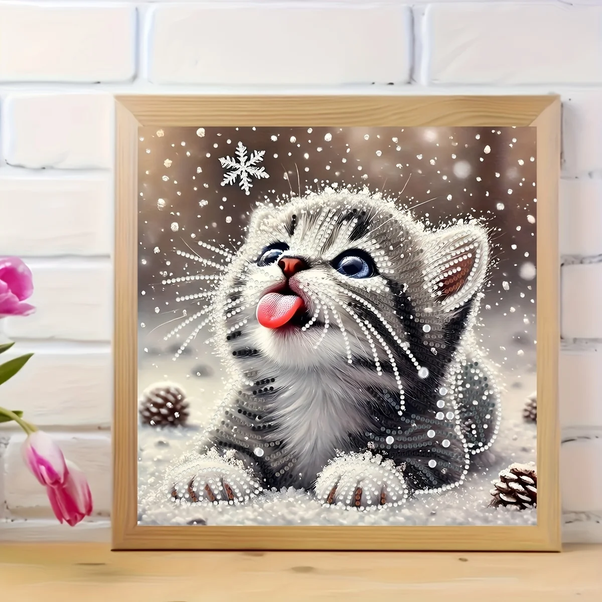 DIY 5D Diamond Painting Kit - Unique shaped crystal and acrylic diamonds, frameless mosaic craftsmanship, bright colors, ideal g - 5