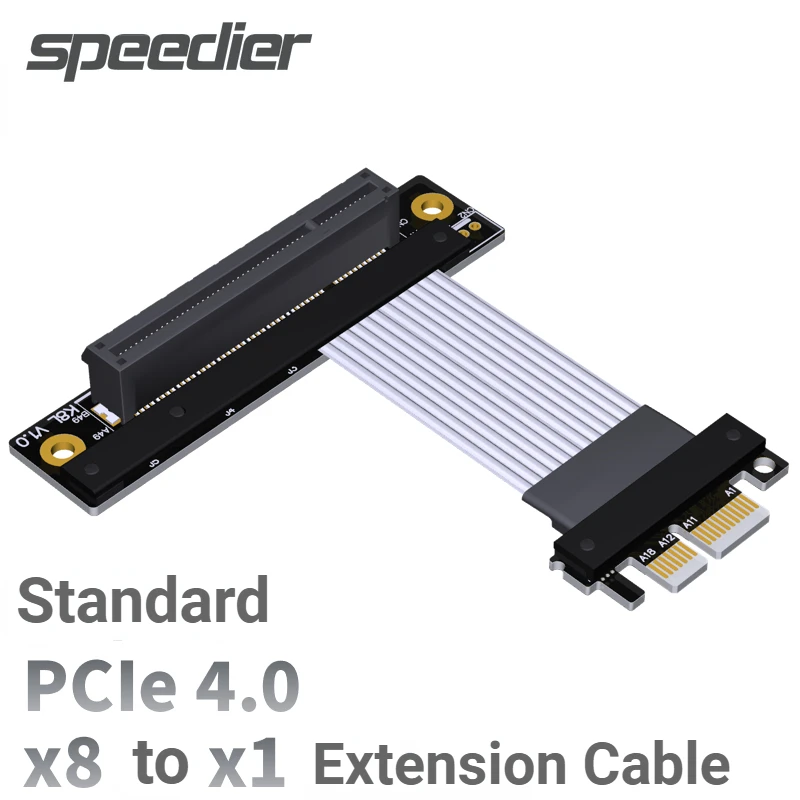 Adt-Link K18 4.0 Pci-Express 4.0X1 A X8 Turn 90 180 Gradi Splint Cavo Di Prolunga Verticale Gen4 Gpu Hard Disk Ssd Schede Video