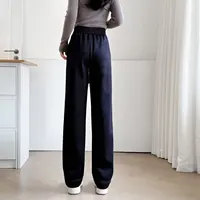 4XL Fashion Plus Size Woman Clothing Straight Leg Jeans Winter Retro Drawstring Waist Fleece Warm Denim Casual Long Pants 26019 - Image 5