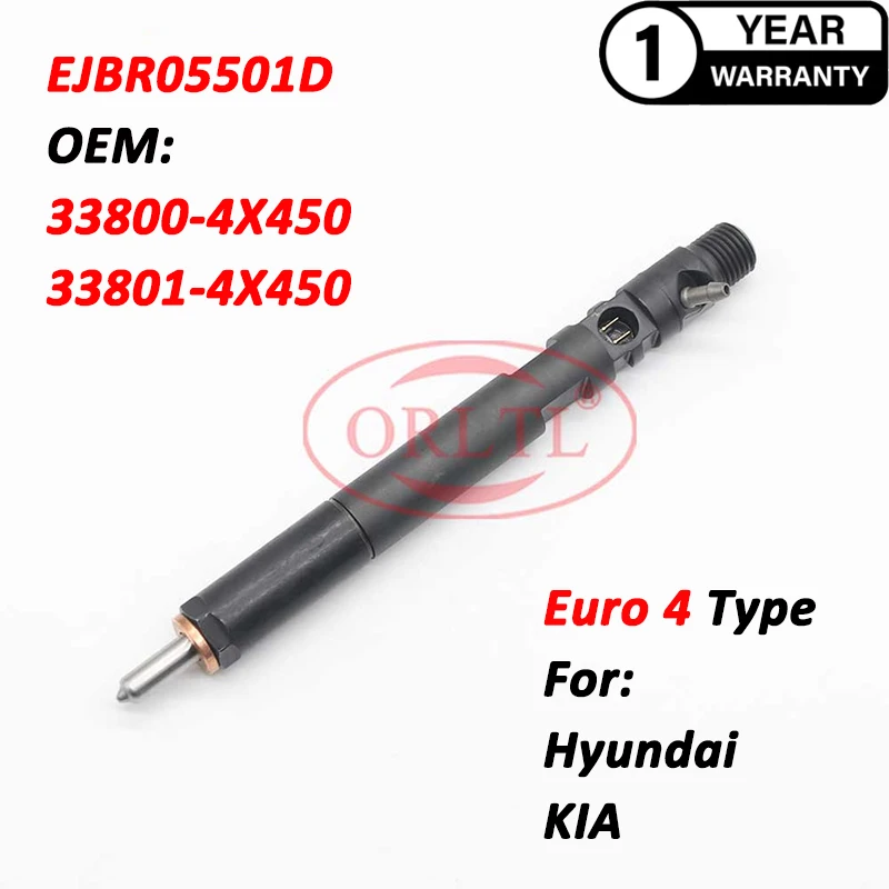 

New EJBR05501D Fuel Nozzle 33800-4X450 Euro 4 CR Injector 33801-4X450 EJB R05501D For Delphi Hyundai KIA Bongo