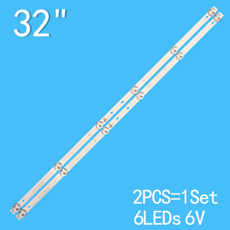 

H32D7100E H32D71100E TV's LED Backlight Strips For DEXP Band Ruler HL-00320A30-0601S-07 A1 2*6 HL-00320A30-0601S-03 A1 2*6 Lane
