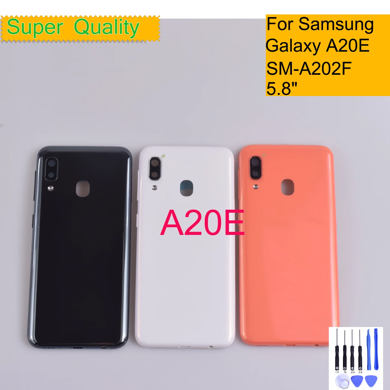 For Samsung Galaxy A20E A202 SM-A202F/DS Housing Back Cover Case Rear Battery Door Chassis Replacement | Мобильные телефоны и