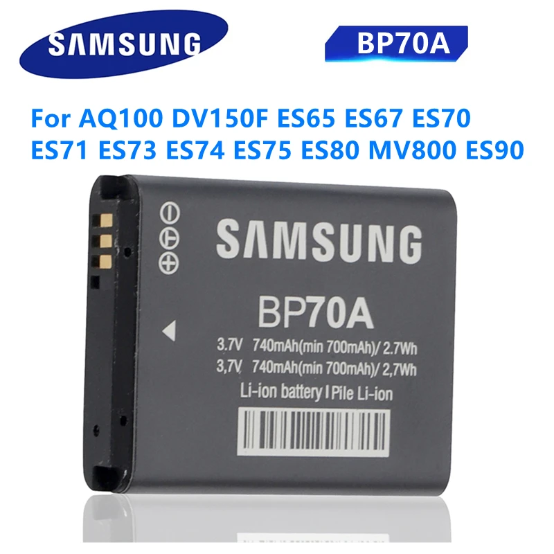 Samsung Camera Battery Bp70a Bp70a For Samsung Pl80 Es70 Pl90 Pl100