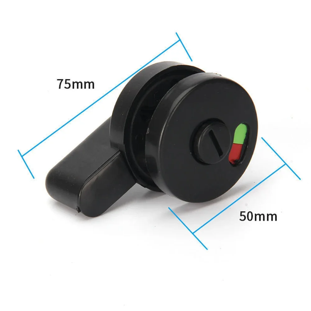 Practical To Use Universal 1pc WC Plastic Black Door Lock Engaged Indicator Latch Vacant Nylon Plastic Privacy
